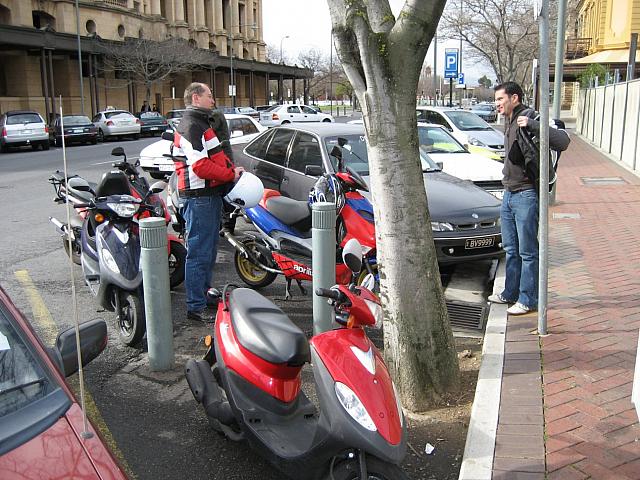 parking on Gouger St for lunch