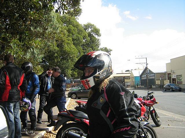 Photo courtesy of Sue (she is the one driving the blue car as her bike is in the shop!)